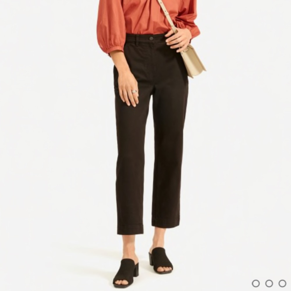 Everlane straight leg crop in Black